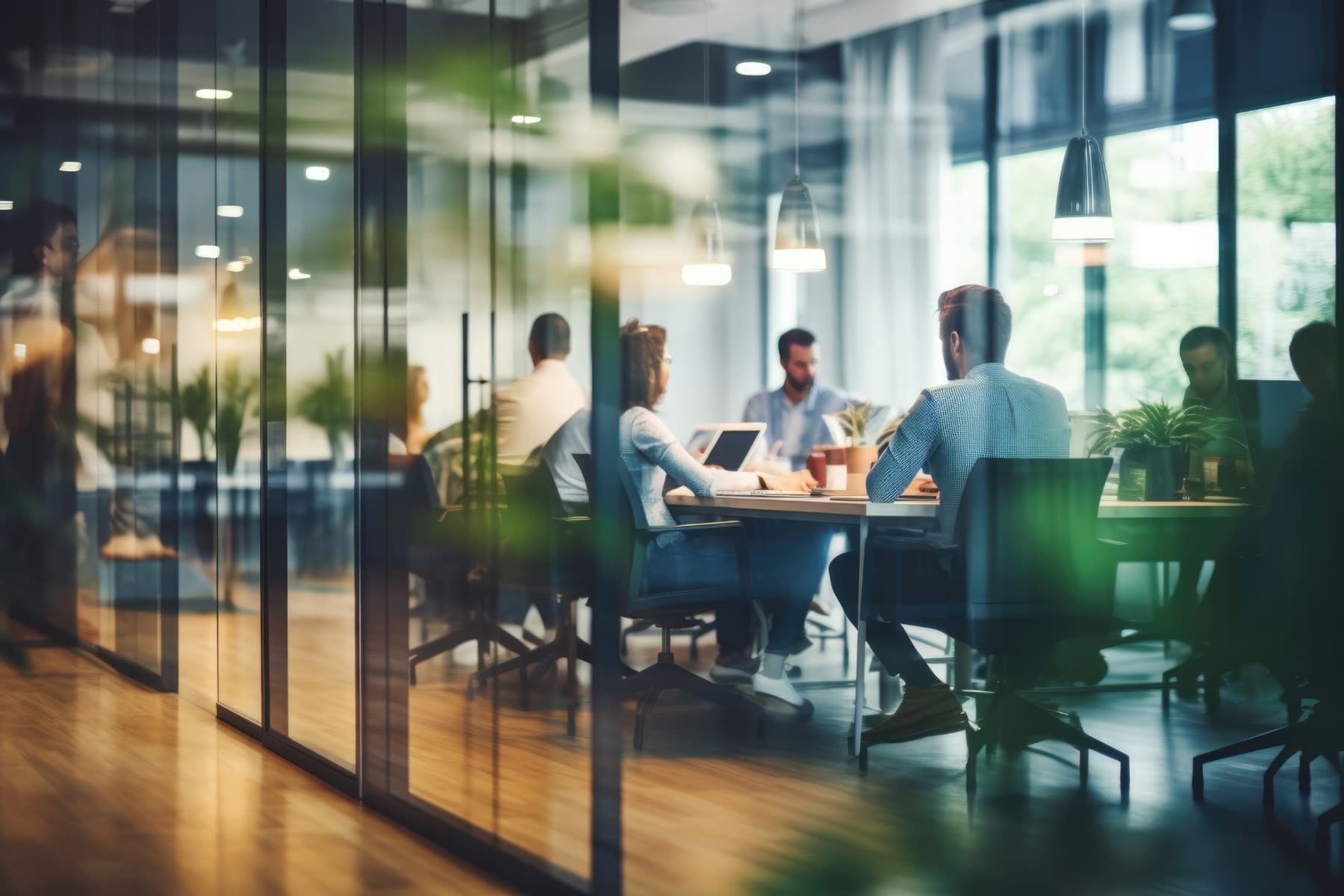 Engineering firm owners meeting around a conference table